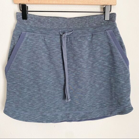 ATHLETA techie terry grey blue mini skirt - Picture 4 of 8